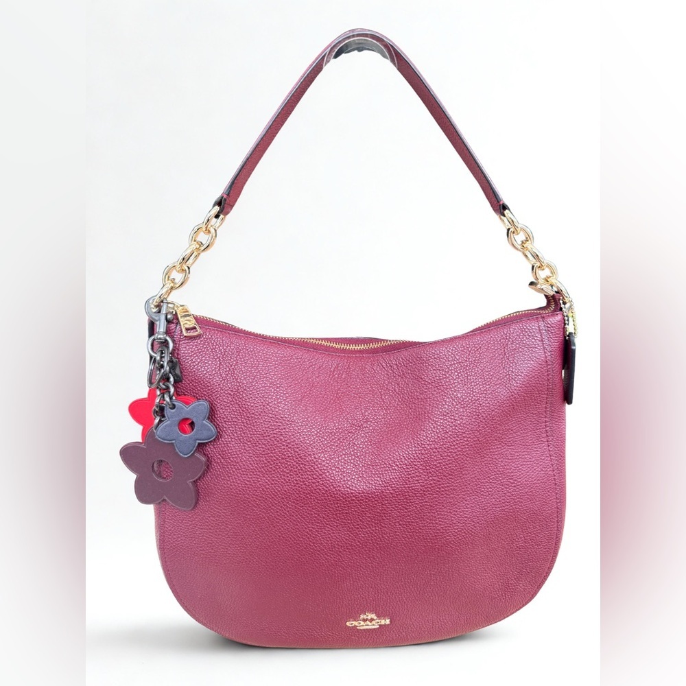 Coach Chelsea Hobo 32 in Cherry Pebble Leather – Pre-❤️ in EUC - Picture 4 of 12